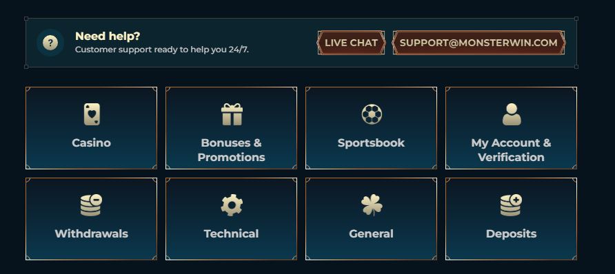 Get help from support via live chat 